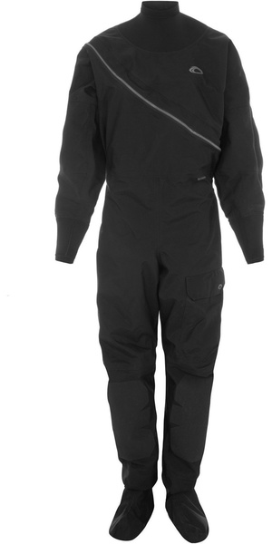 2026 Typhoon Womens Ezeedon Front Zip Drysuit 100192 - Black / Grey